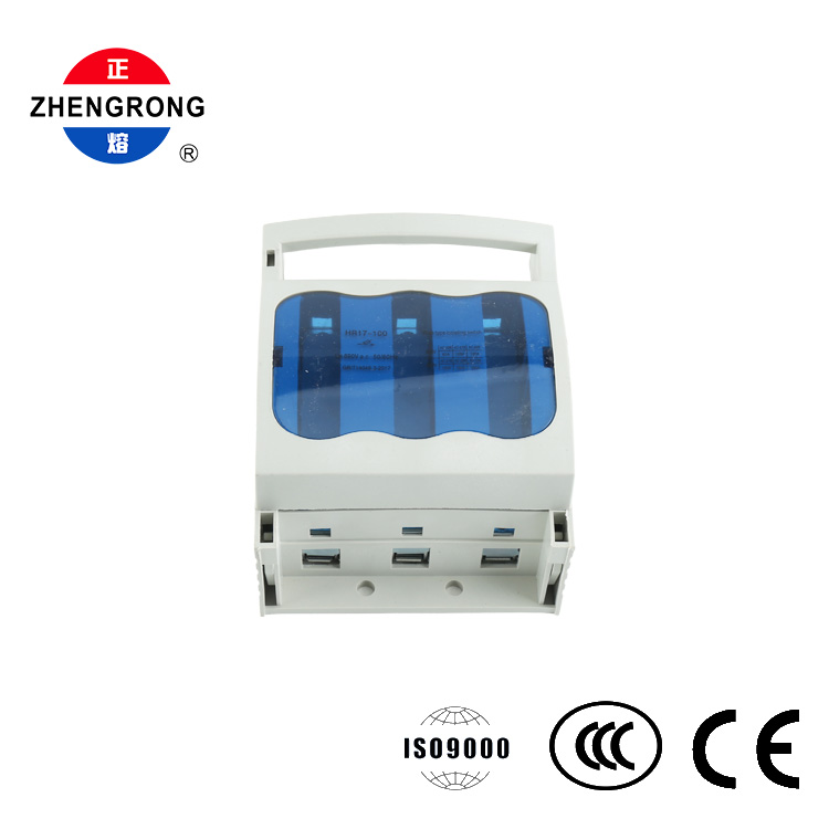 3-polige zekeringlastscheider 100A 690V DIN-rail