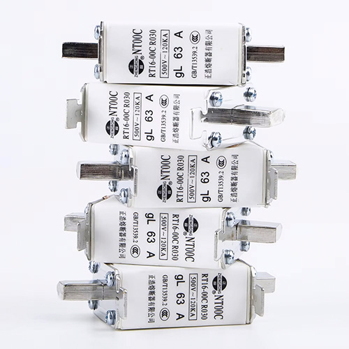 Aangepaste groothandel laagspanning NT00C AC zekering link mes klein blad hoog breekvermogen koper 100A CE